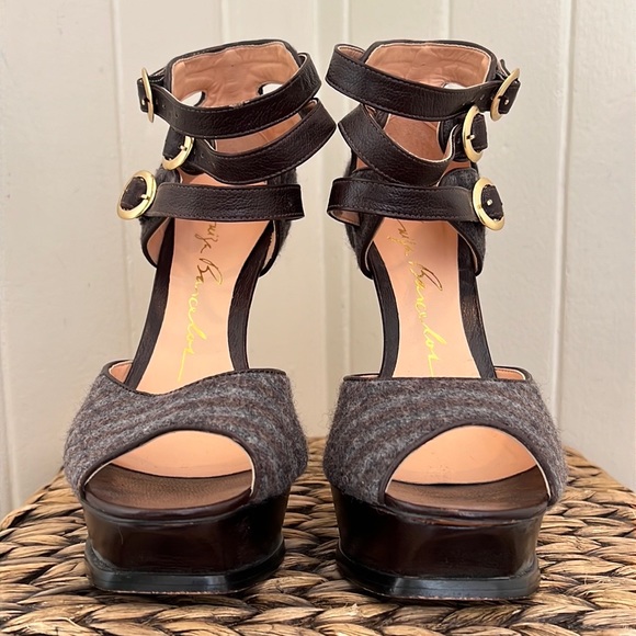 Anthropologie Luisa Barcelos Peep Toe platform heels - Picture 7 of 11